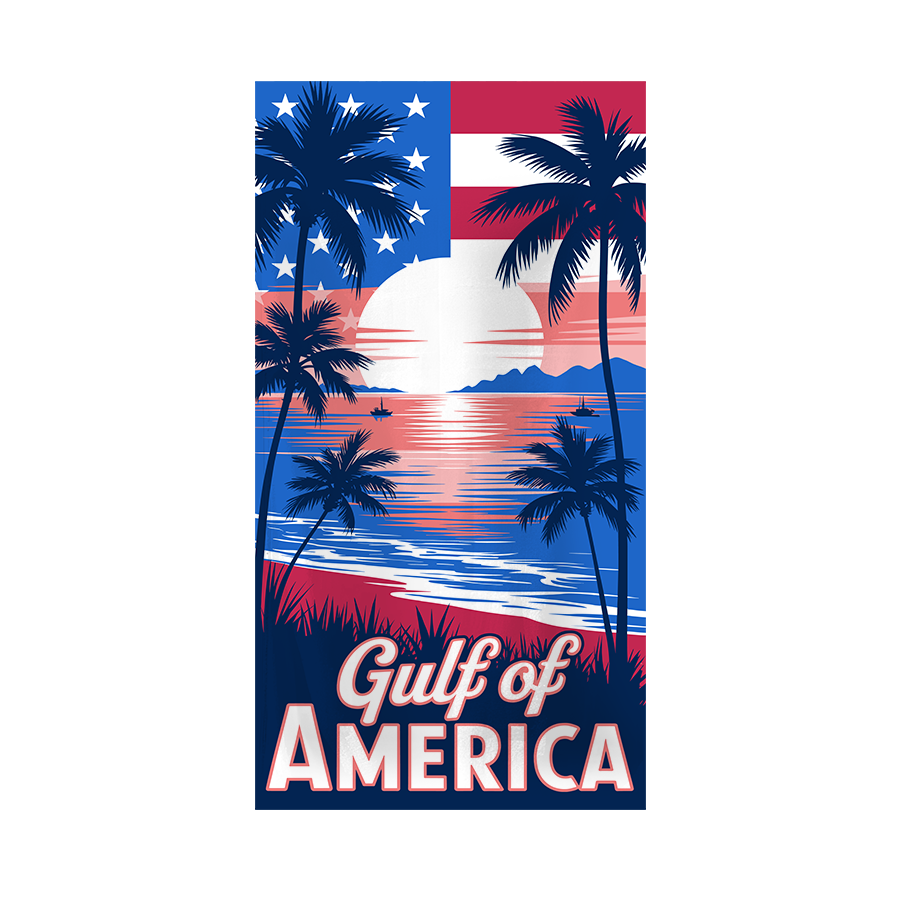 Gulf Of America - Red White Blue Beach Towel - 3812