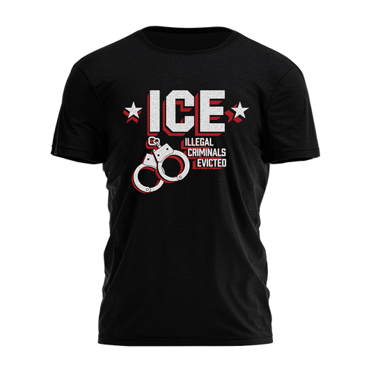 ICE: Illegal Criminals Evicted Tee - 3762