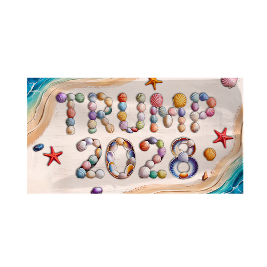 Trump 2028 Seashells Beach Towel - 3831