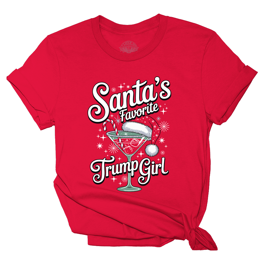 Santa's Favorite Trump Girl Tee - 4289