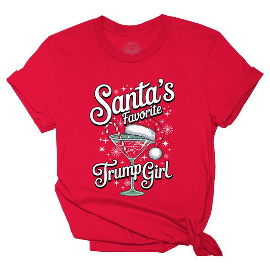 Santa's Favorite Trump Girl Tee - 4289