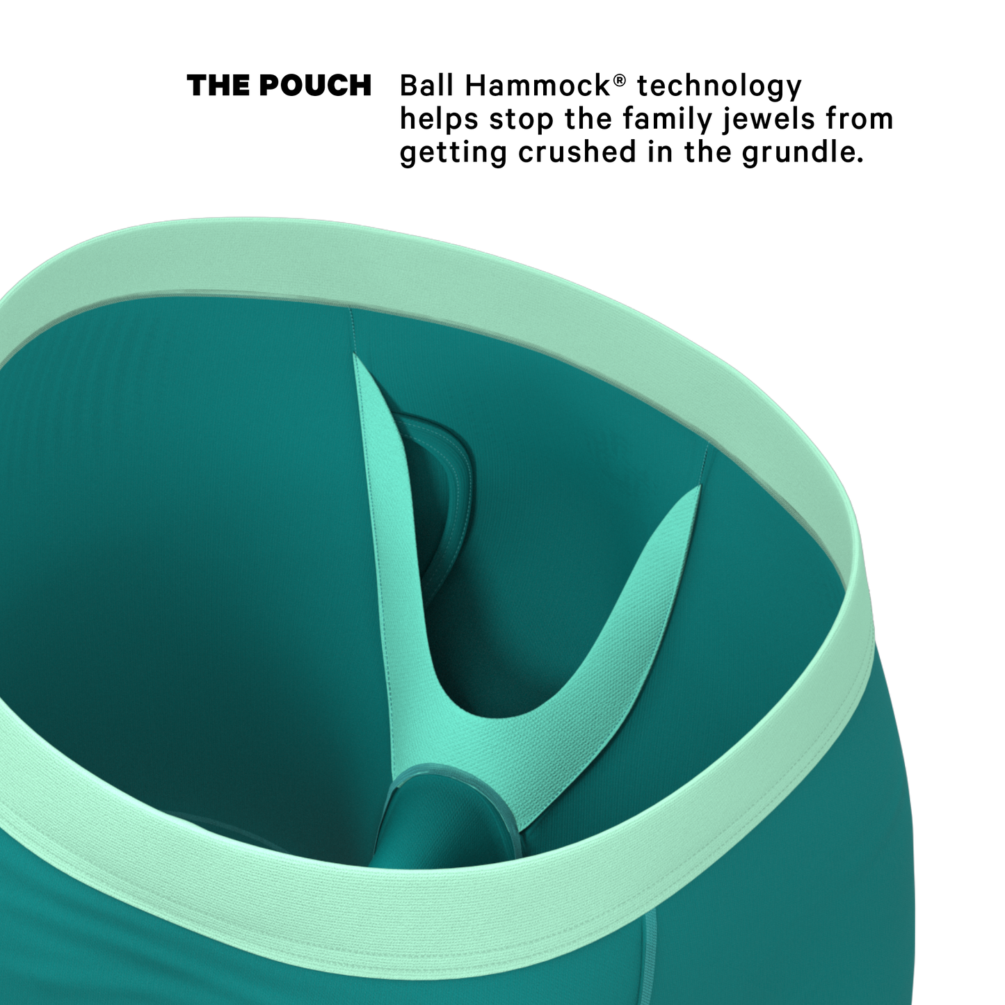 The Maldives | Teal Long Leg Ball Hammock® Pouch Underwear With Fly