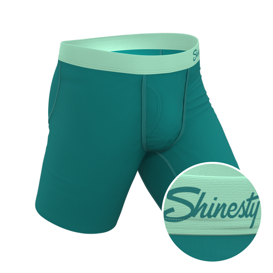 The Maldives | Teal Long Leg Ball Hammock® Pouch Underwear With Fly