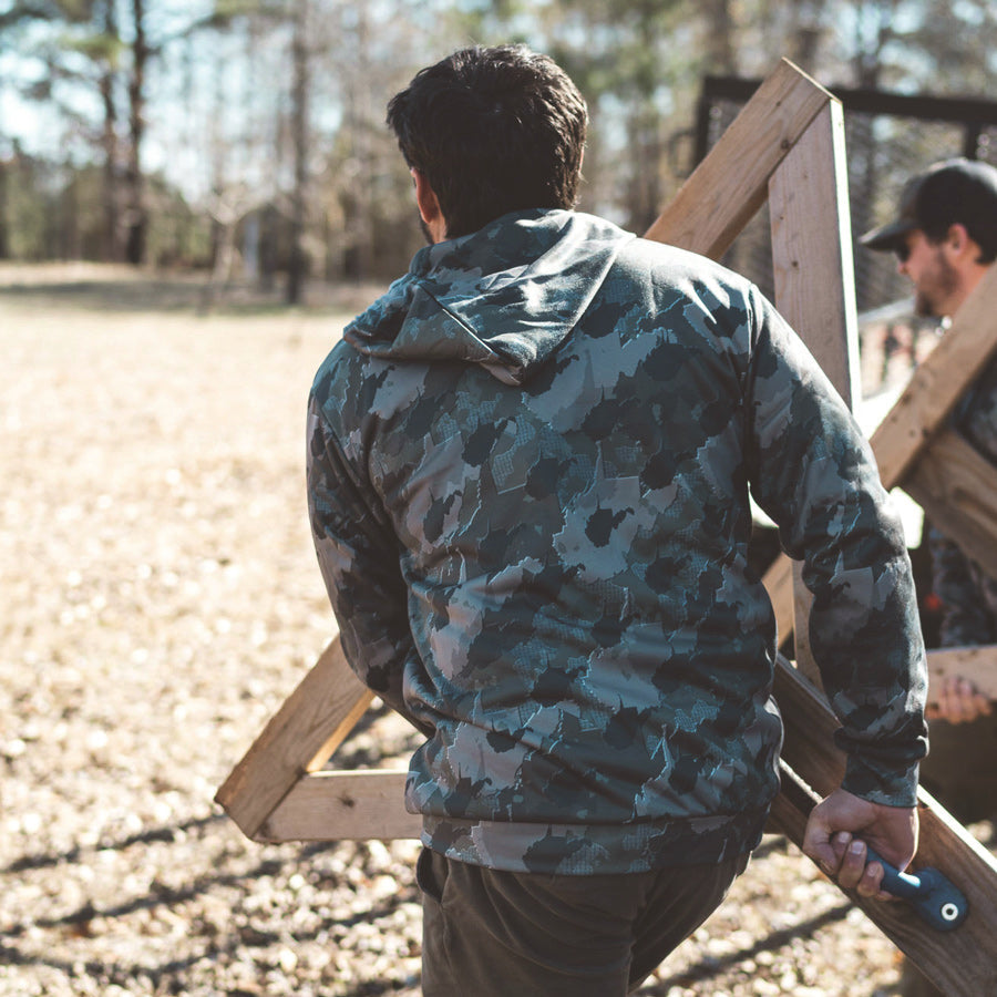 West Virginia Camo - Zip Up Hoodie