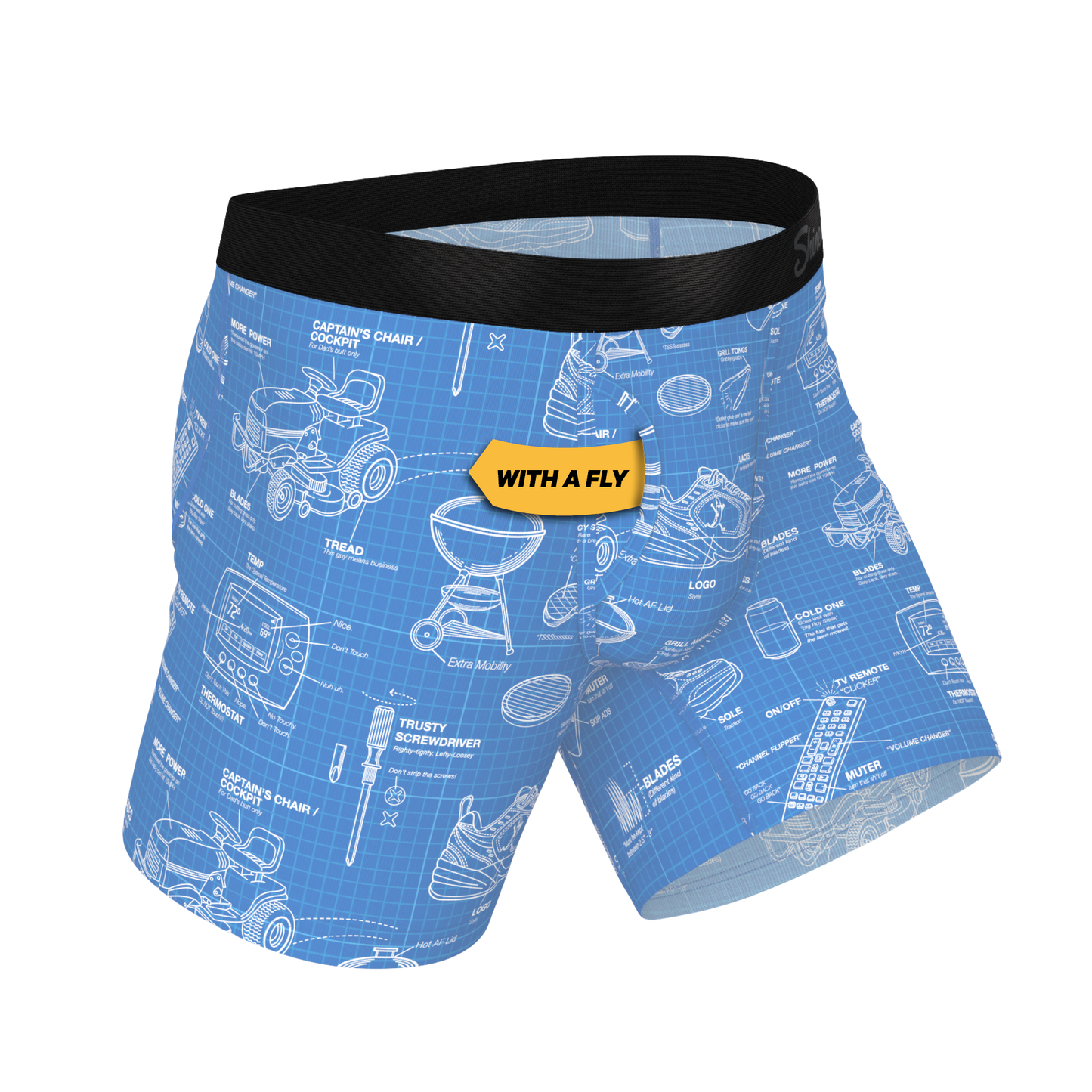 The Man With A Plan | Blueprint Ball Hammock® Pouch Underwear With Fly