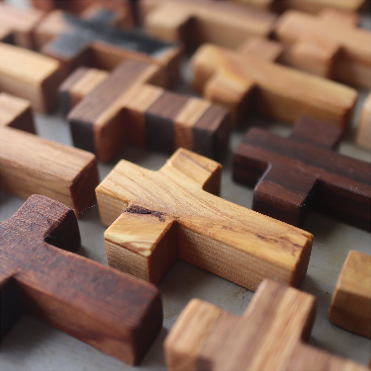 Handmade Wooden Pocket Crosses