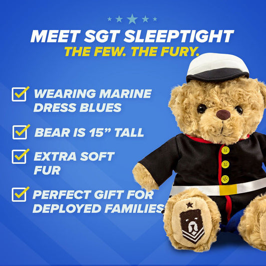 Marine Dress Blues Teddy Bear Personalized Bundle