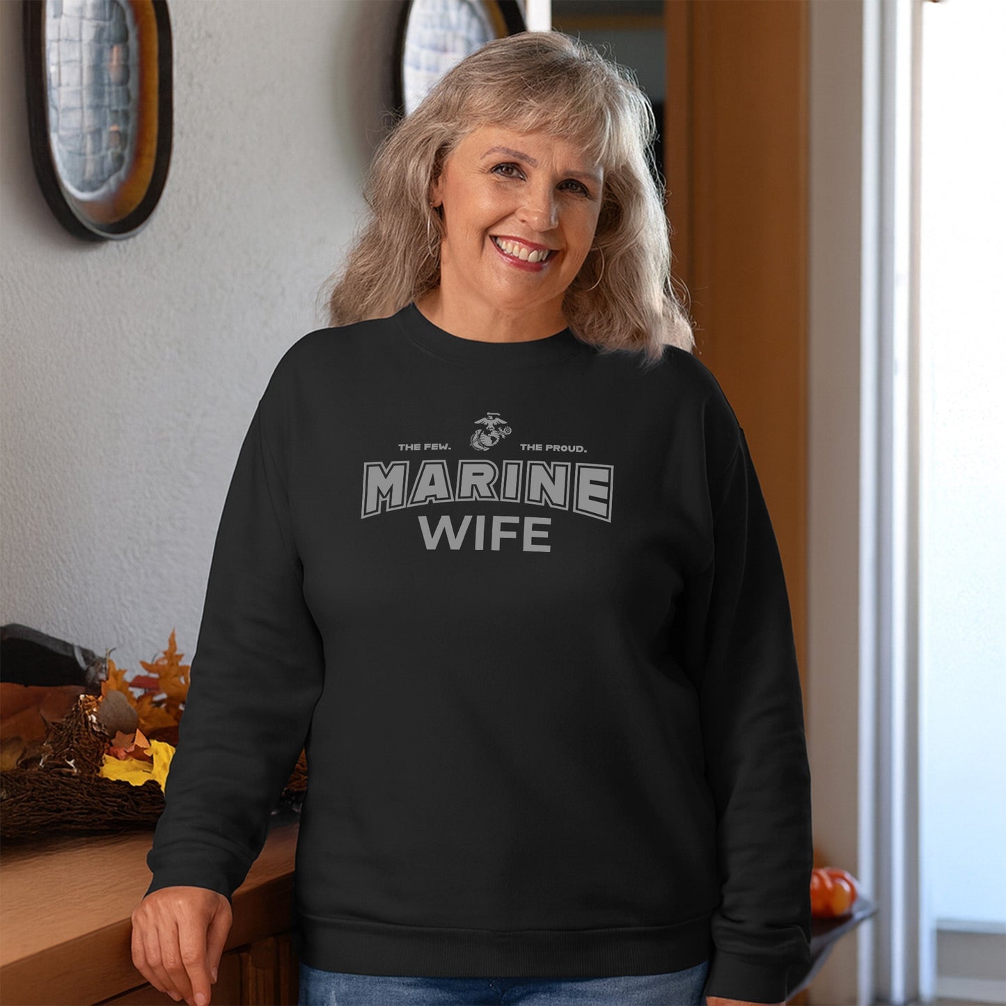 Marines Wife Crewneck (Black)