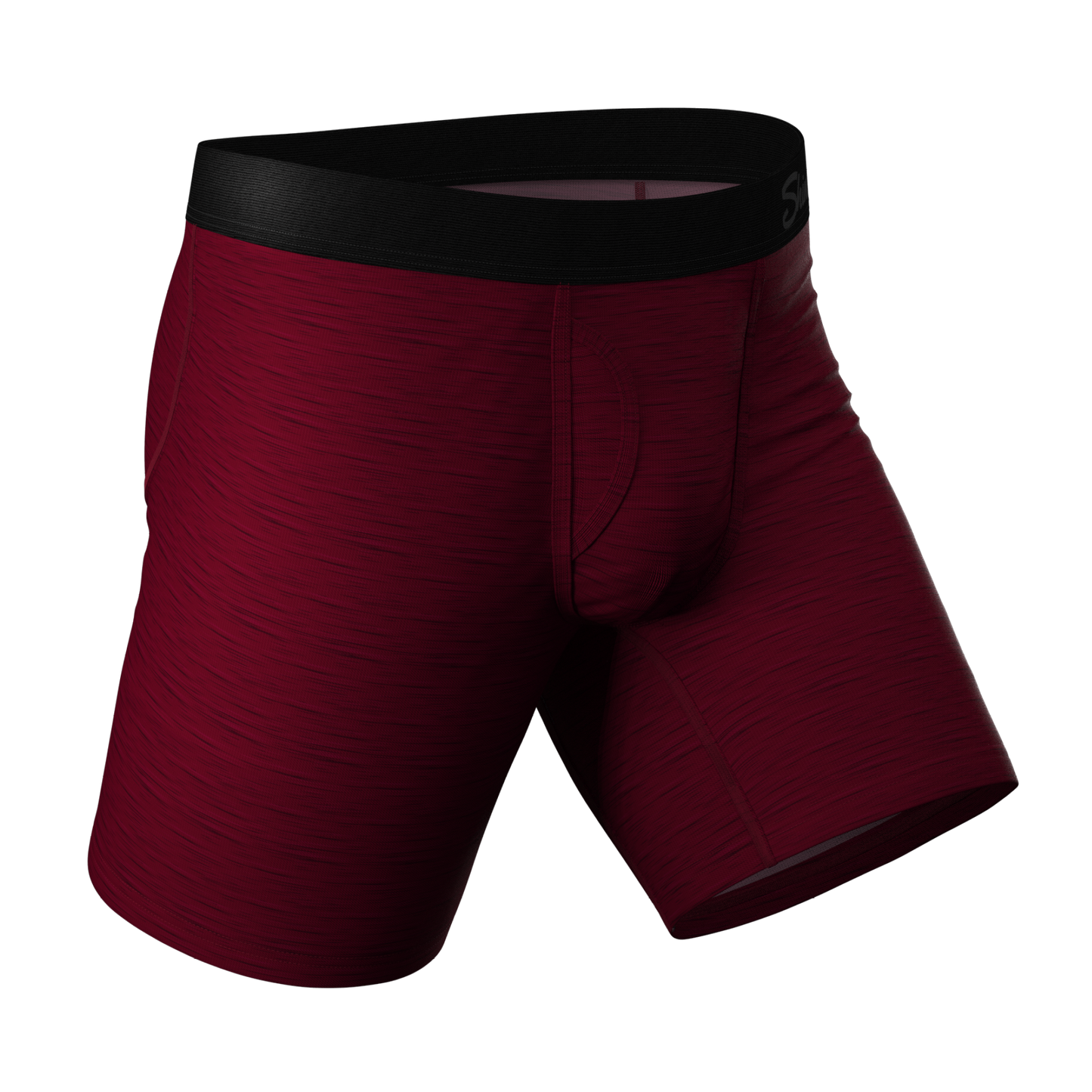 The Mars Landing | Red Space Dye Long Leg Ball Hammock® Pouch Underwear With Fly