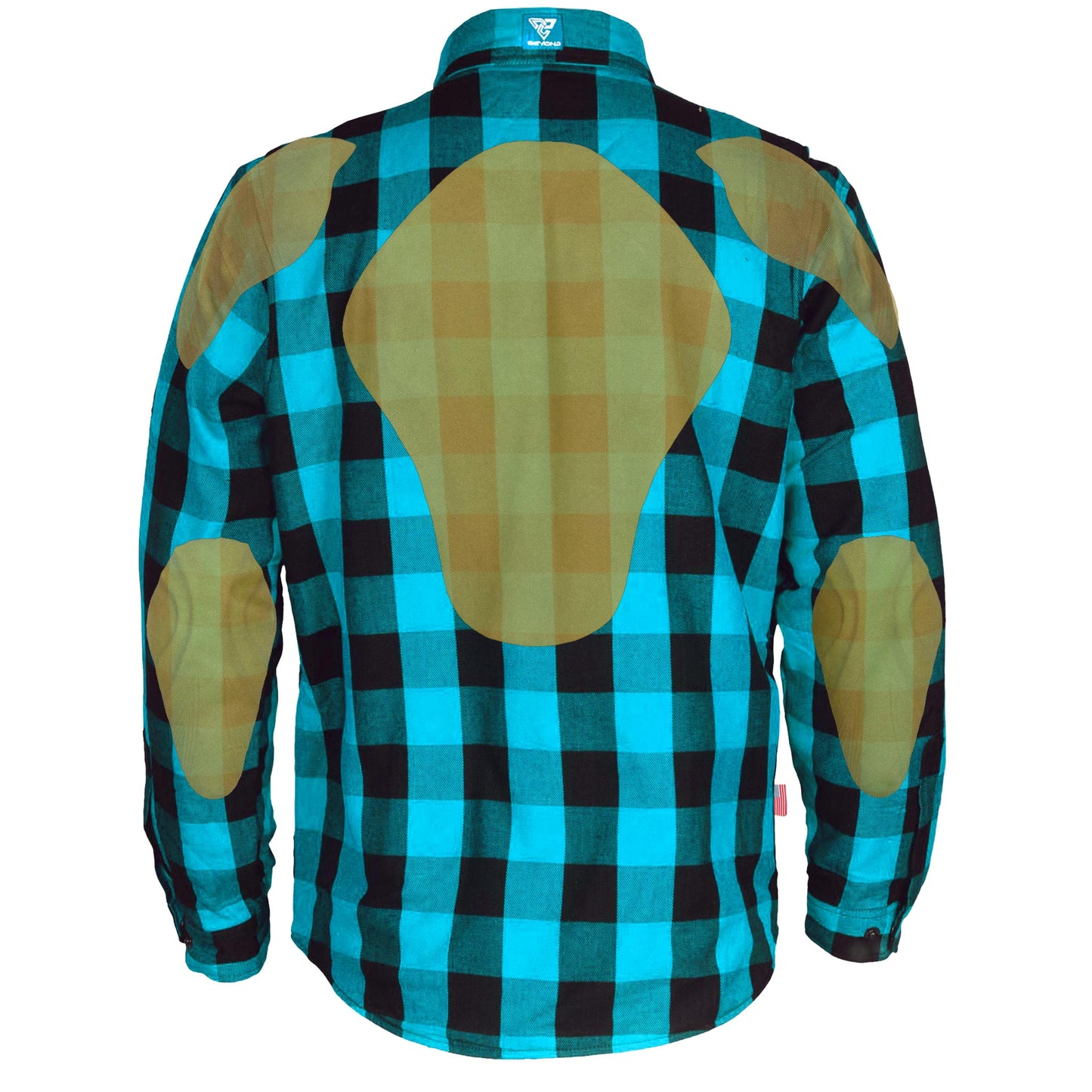 Protective Flannel Shirt - Aqua Blue Checkered
