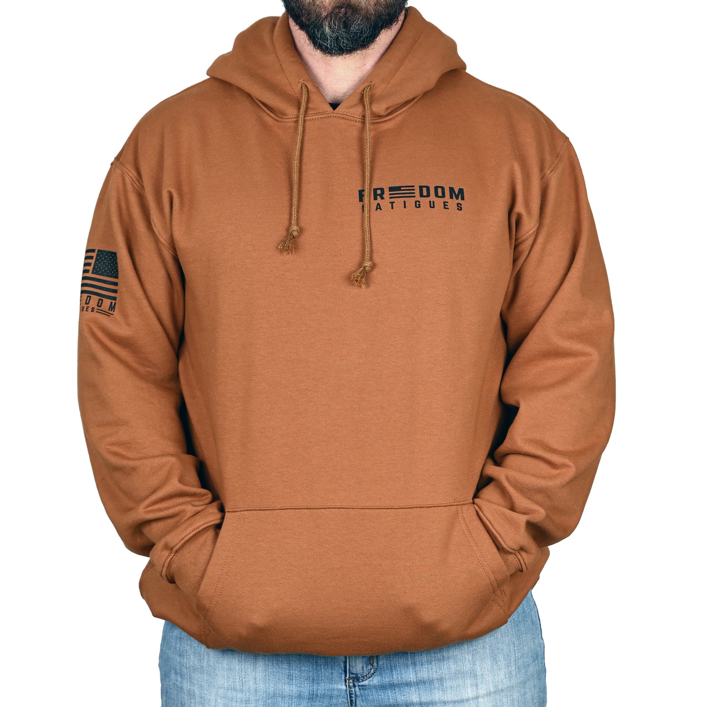 Men's Heavyweight Oversized American Flag Patriotic Hoodie
