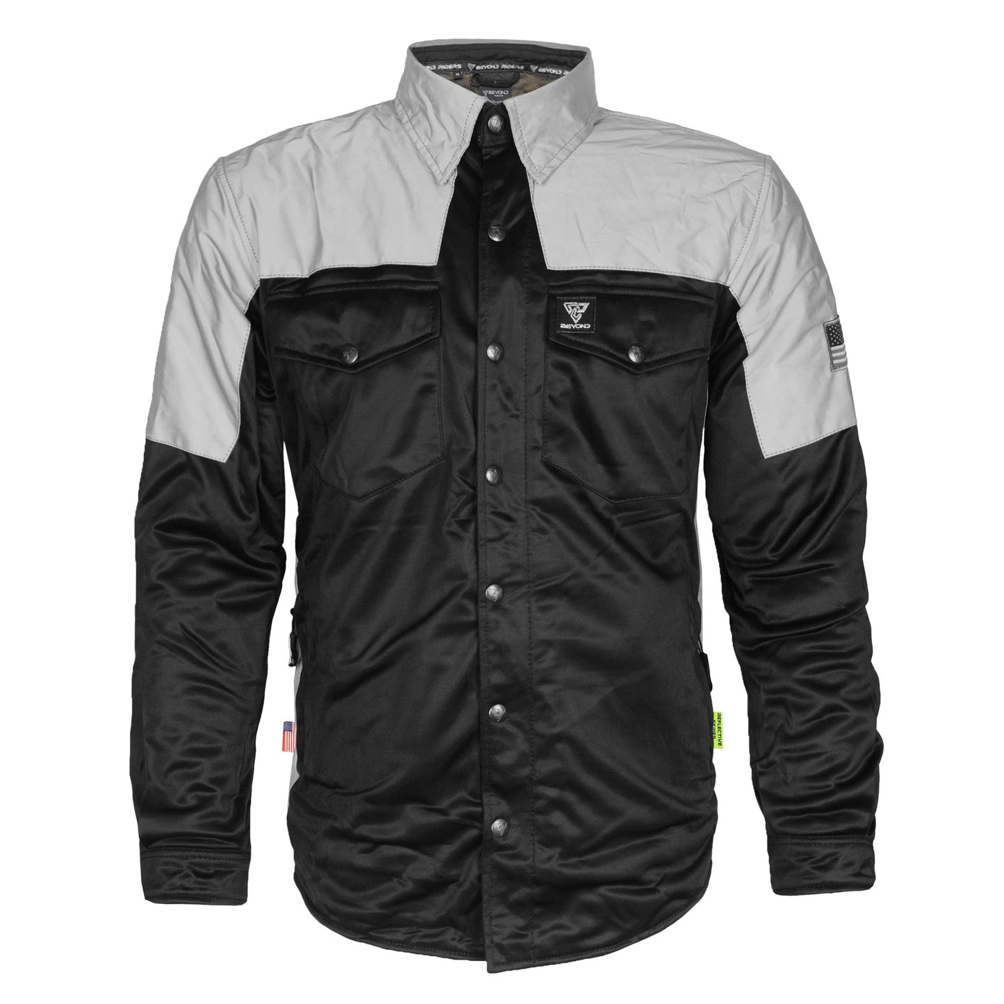 Ultra Reflective Shirt "Alloy Eclipse" - Black and Silver