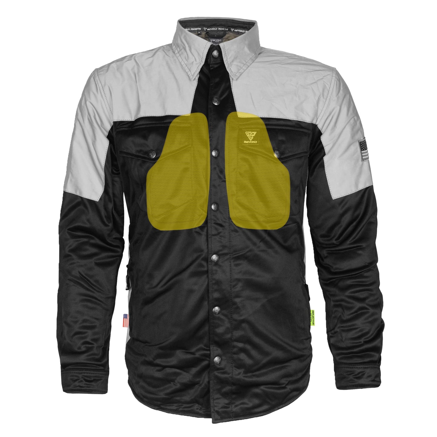 Ultra Reflective Shirt "Alloy Eclipse" - Black and Silver