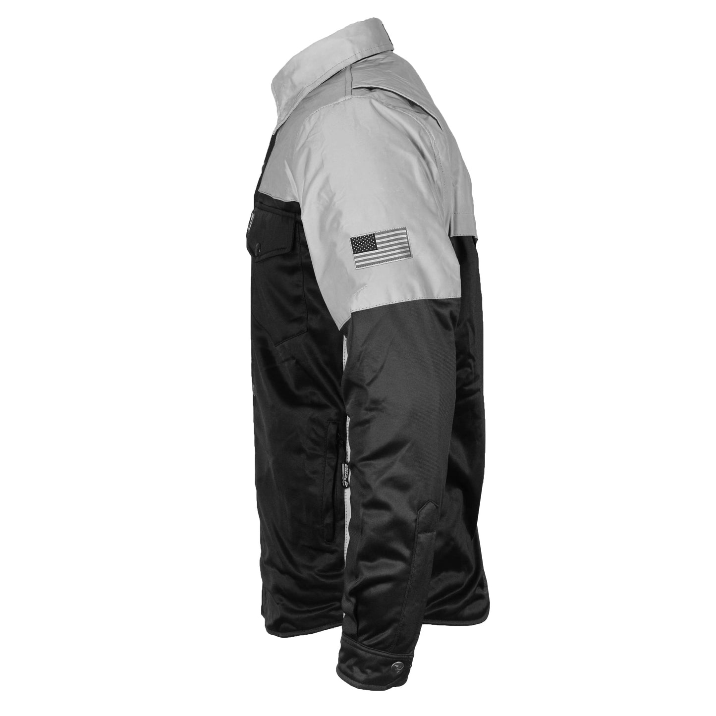 Ultra Reflective Shirt "Alloy Eclipse" - Black and Silver
