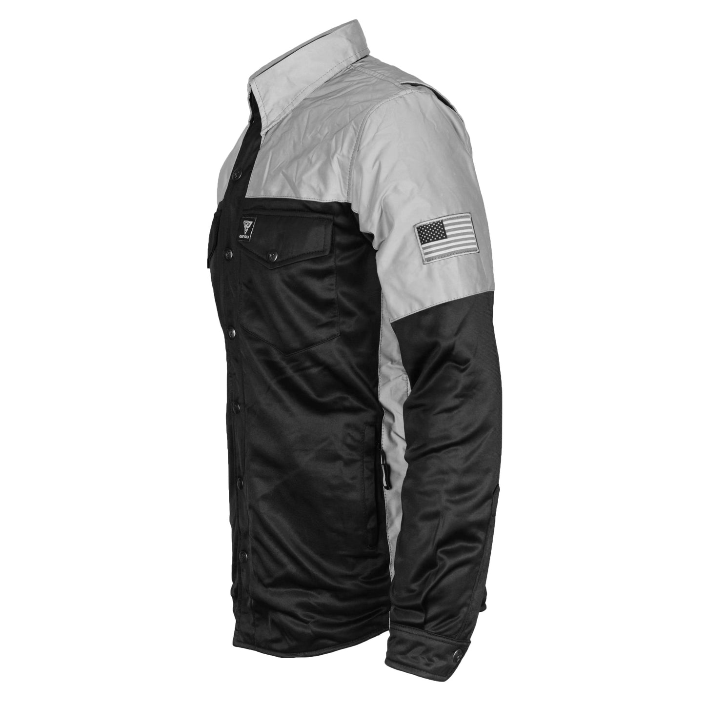 Ultra Reflective Shirt "Alloy Eclipse" - Black and Silver