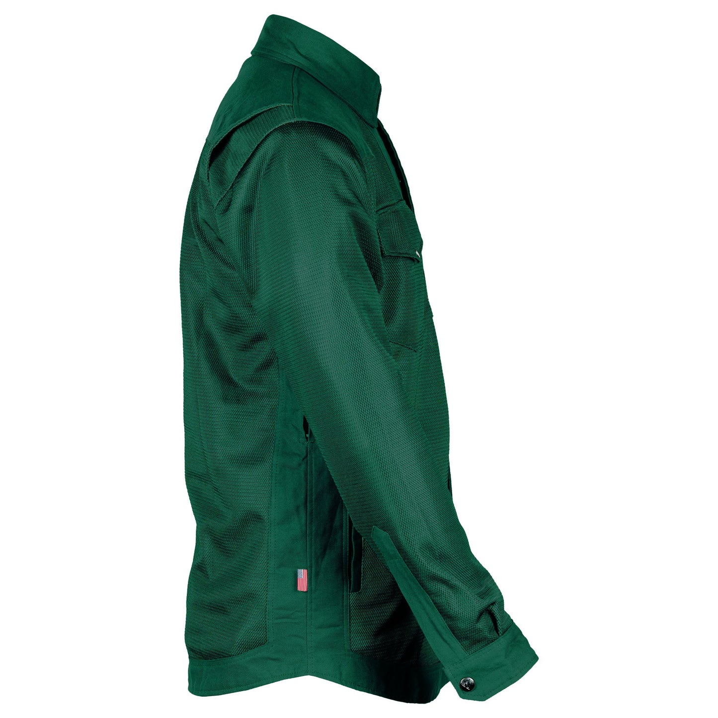 Protective Summer Mesh Shirt - Dark Green Solid with Pads