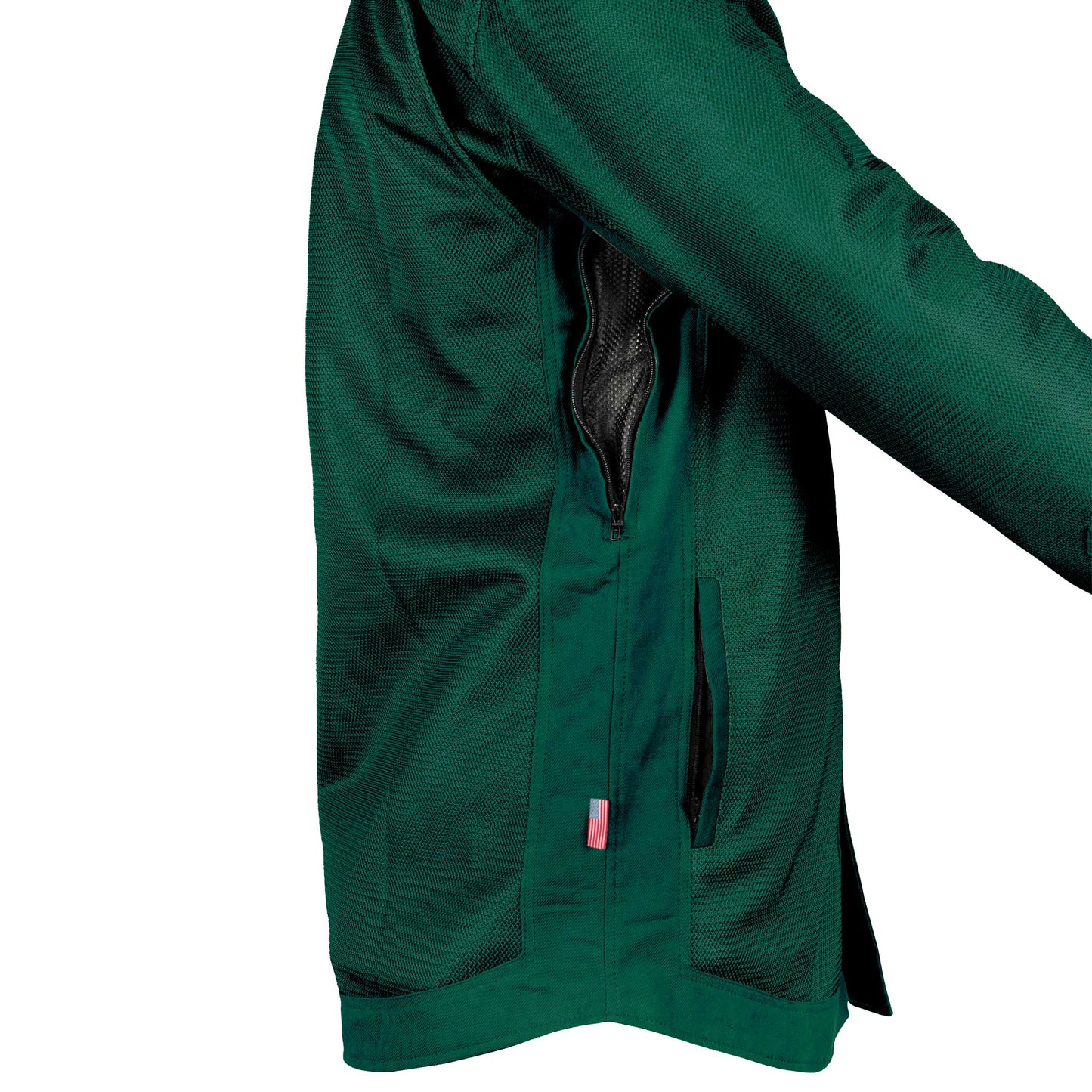 Protective Summer Mesh Shirt - Dark Green Solid with Pads