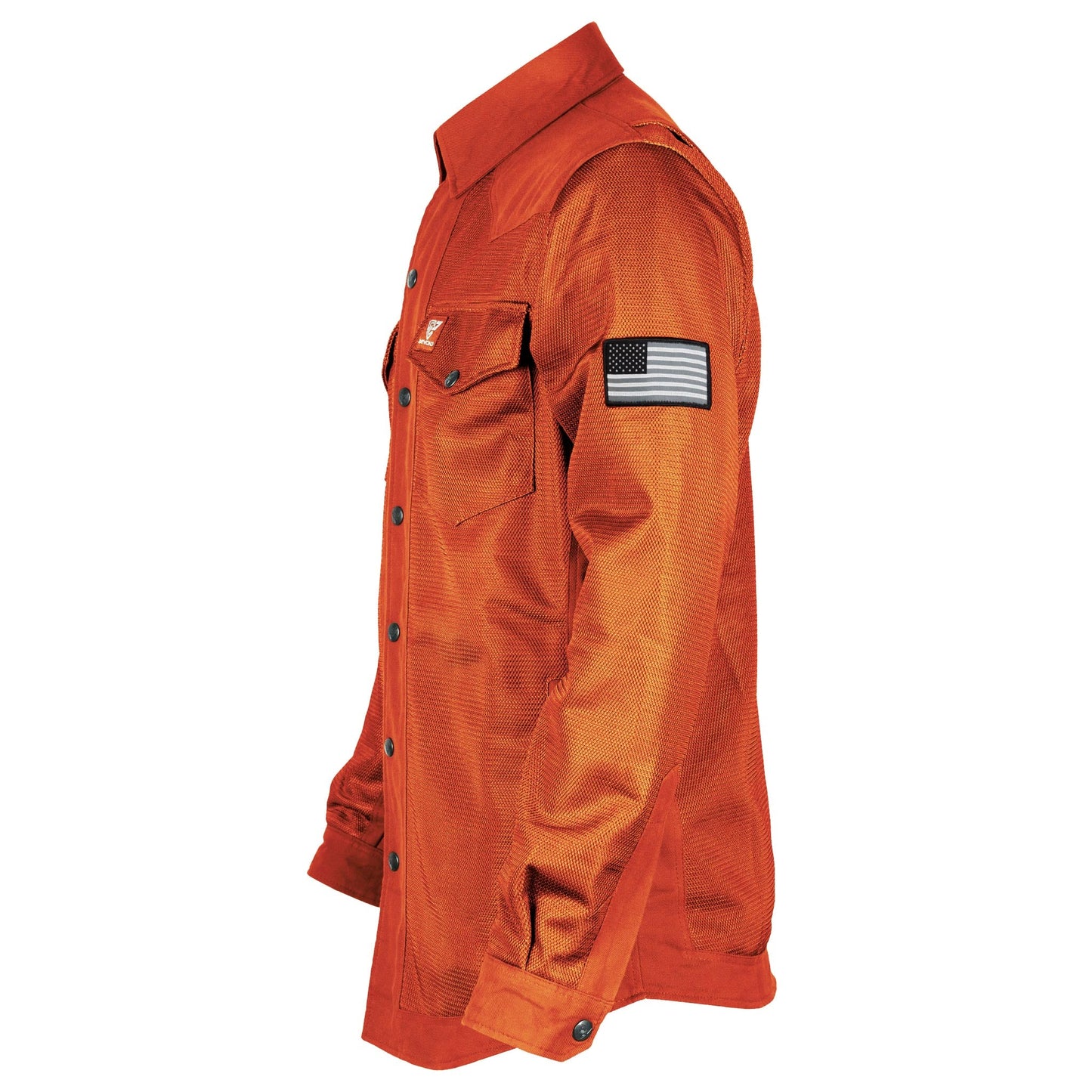 Protective Summer Mesh Shirt - Orange Solid