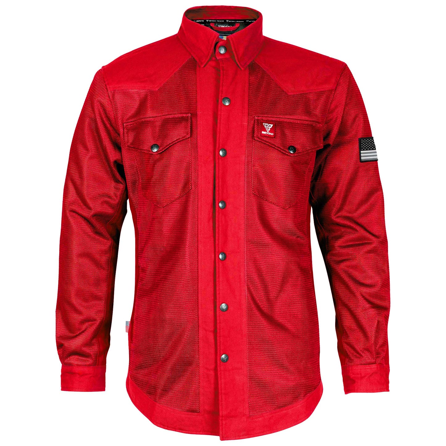 Protective Summer Mesh Shirt - Red Solid