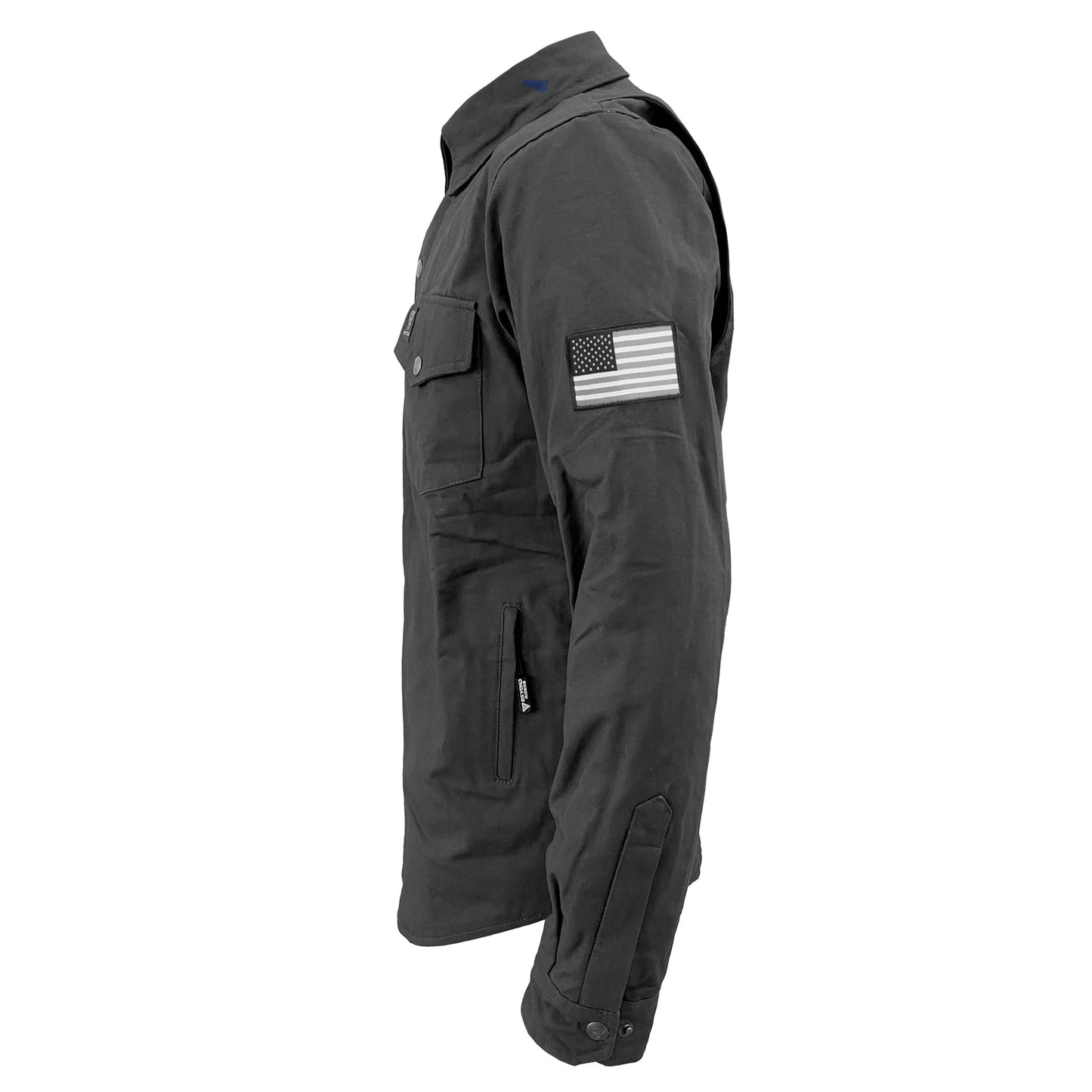 Protective Canvas Jacket for Men - Dark Grey with Pads