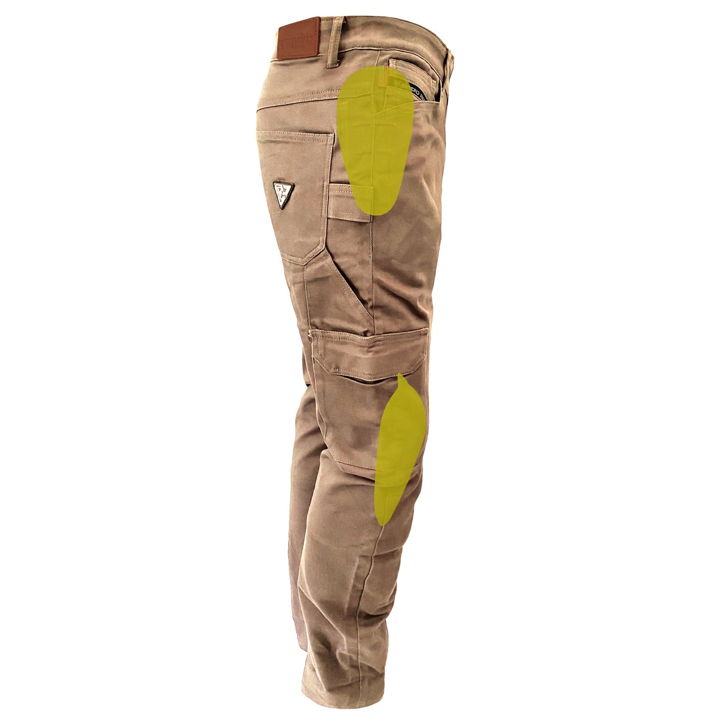 Relaxed Fit Cargo Pants - Khaki Solid