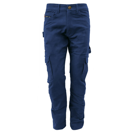 Relaxed Fit Cargo Pants - Navy Blue