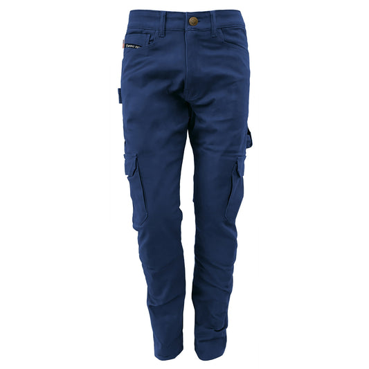 Straight Leg Cargo Pants - Navy Blue
