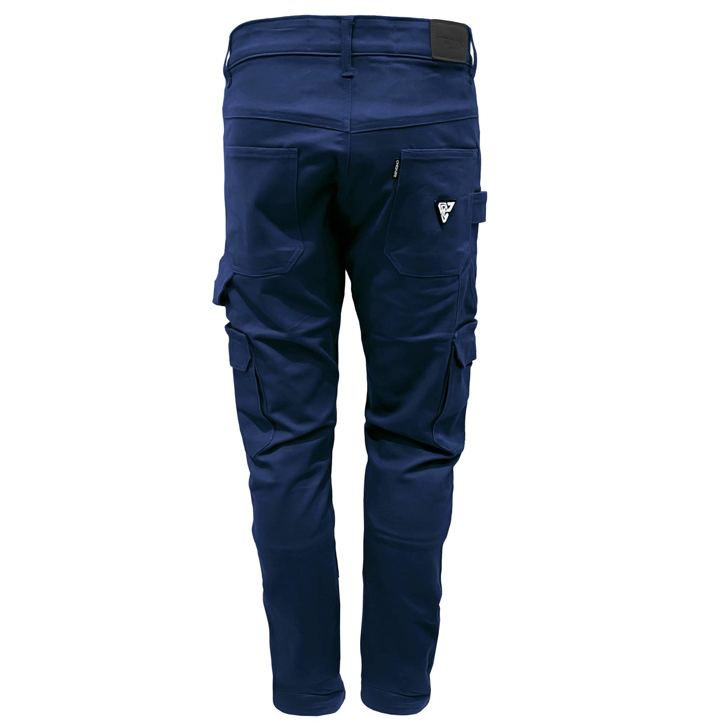 Straight Leg Cargo Pants - Navy Blue with Pads