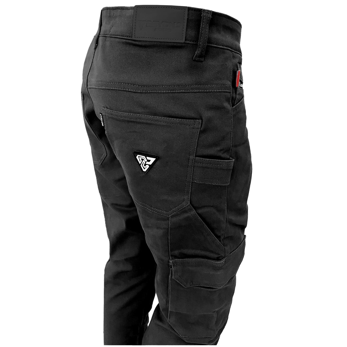 Loose Fit Cargo Pants (Extra Wide) - Black