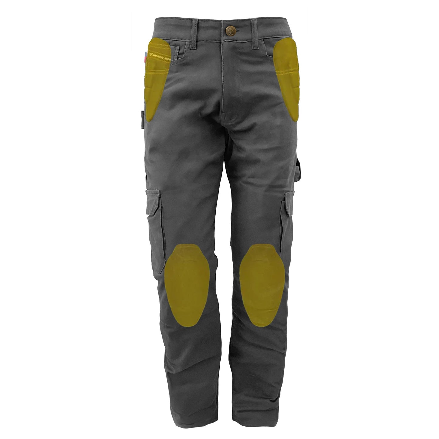 Loose Fit Cargo Pants (Extra Wide) - Gray with Pads