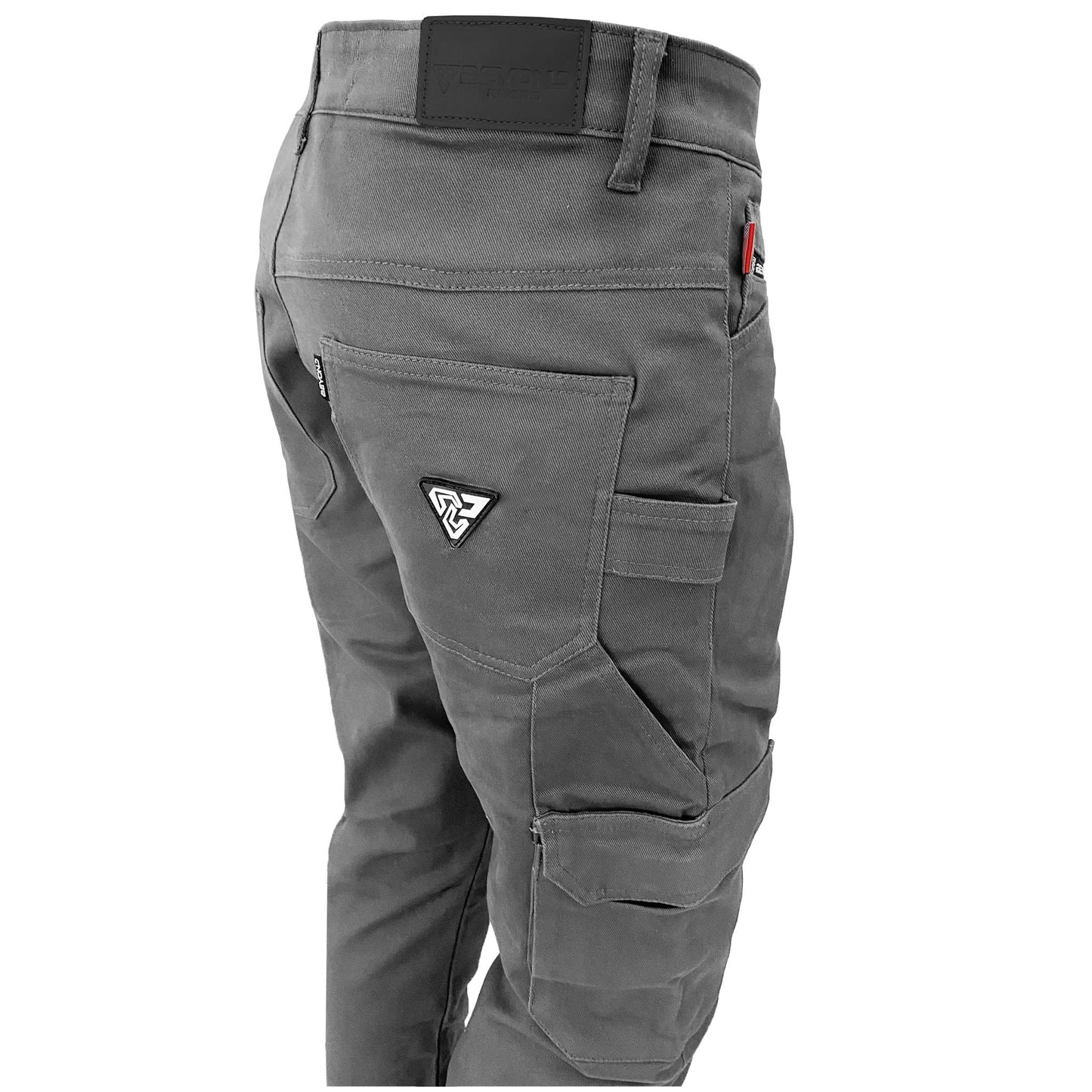 Loose Fit Cargo Pants (Extra Wide) - Gray with Pads