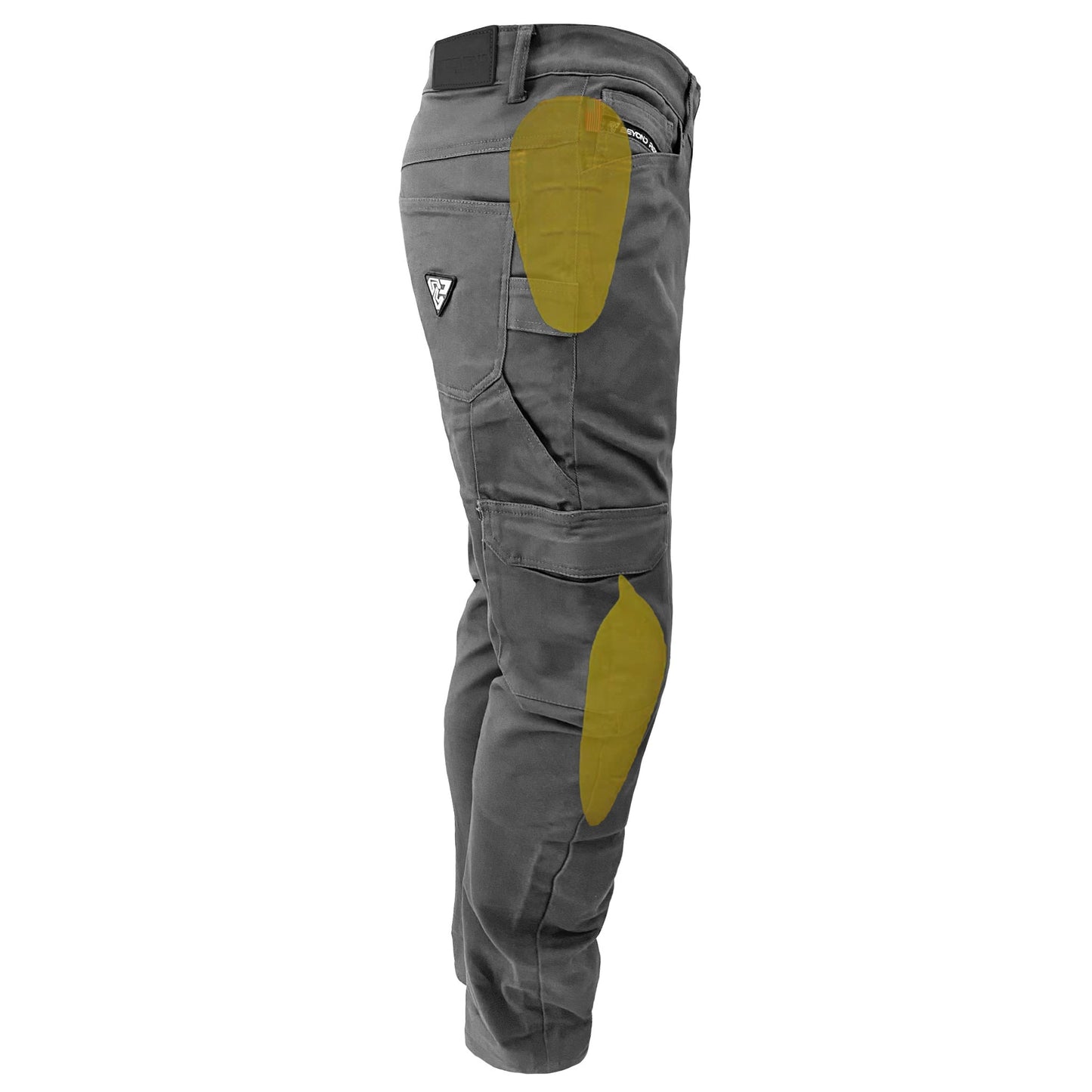 Loose Fit Cargo Pants (Extra Wide) - Gray with Pads