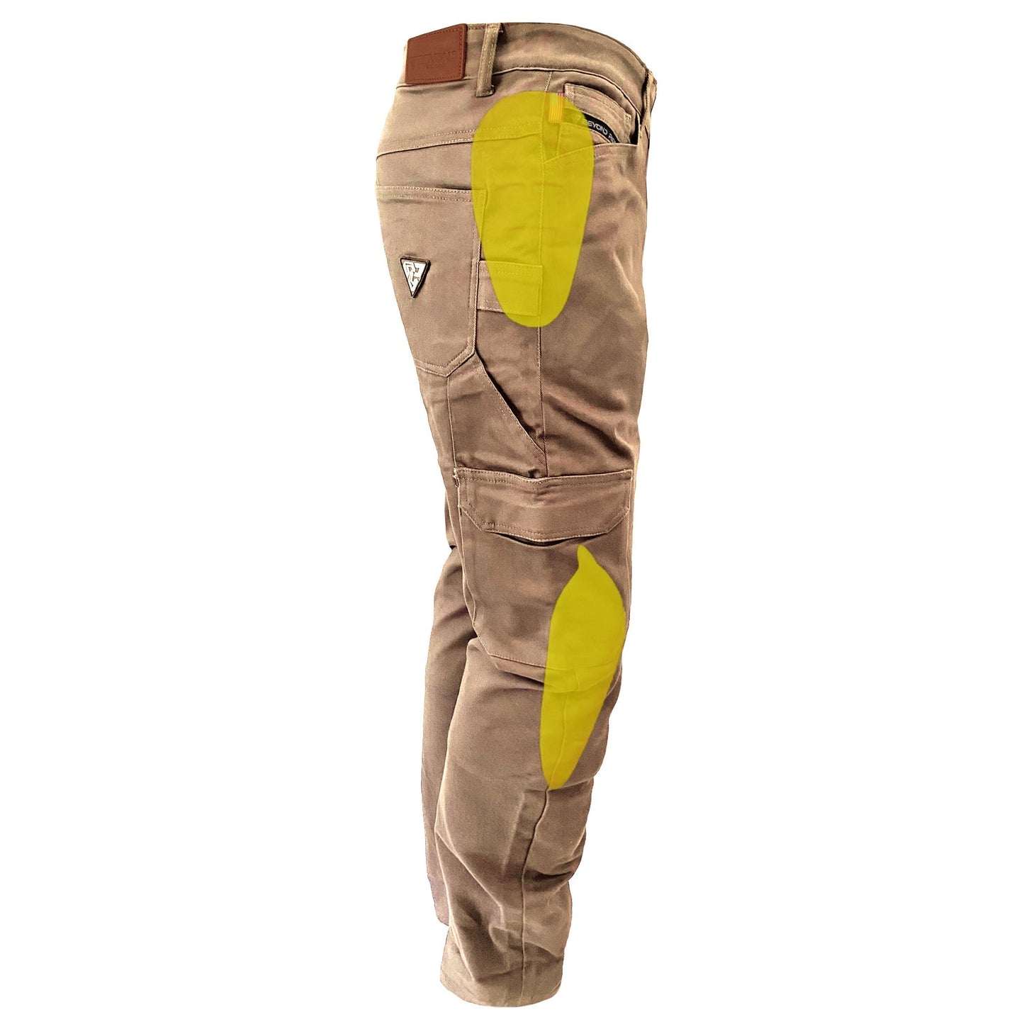 Loose Fit Cargo Pants (Extra Wide) - Khaki Solid