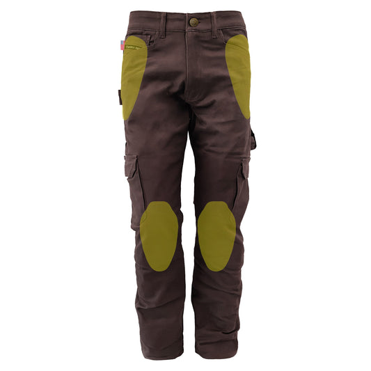 Loose Fit Cargo Pants (Extra Wide) - Dark Coffee with Pads