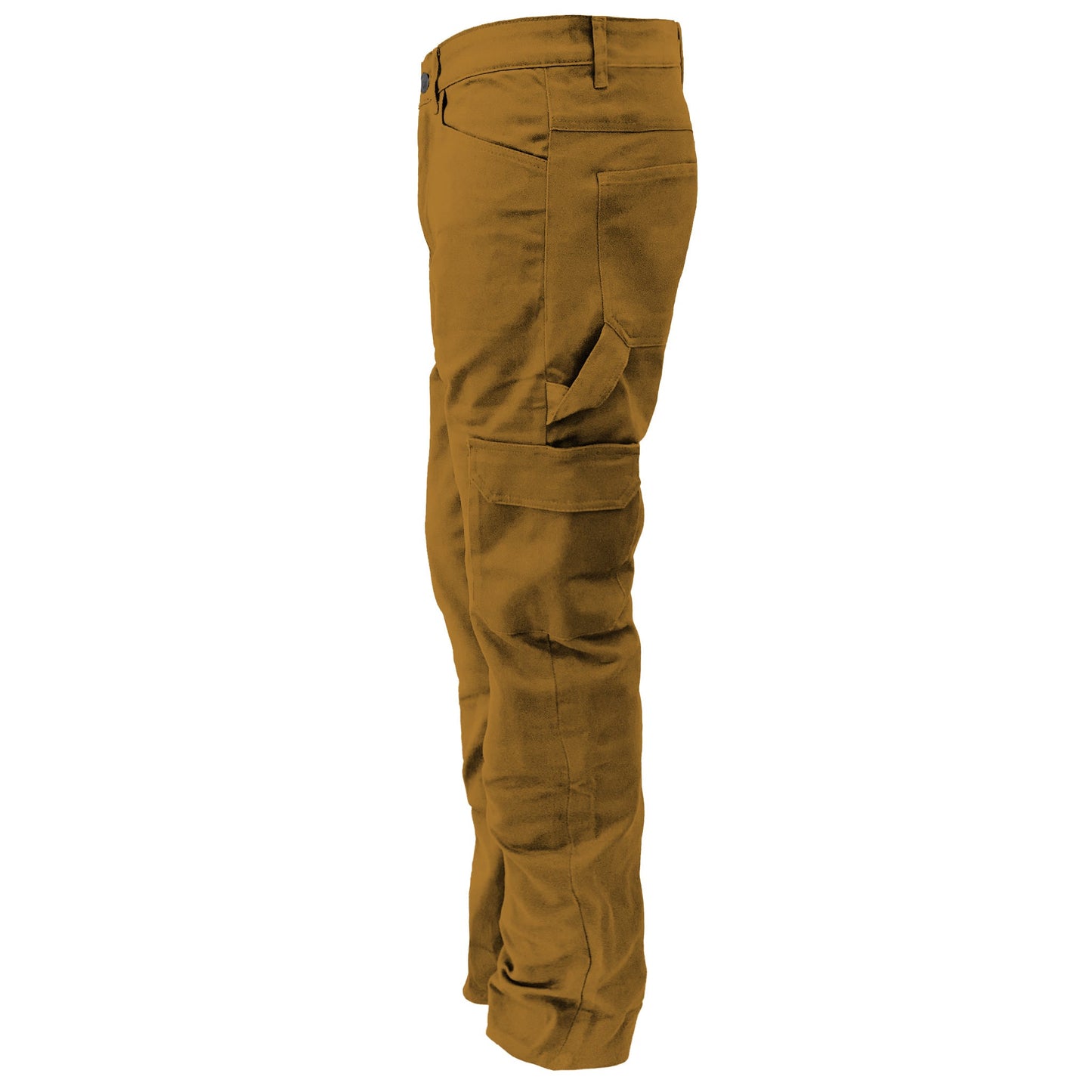 Loose Fit Cargo Pants (Extra Wide) - Light Brown Solid