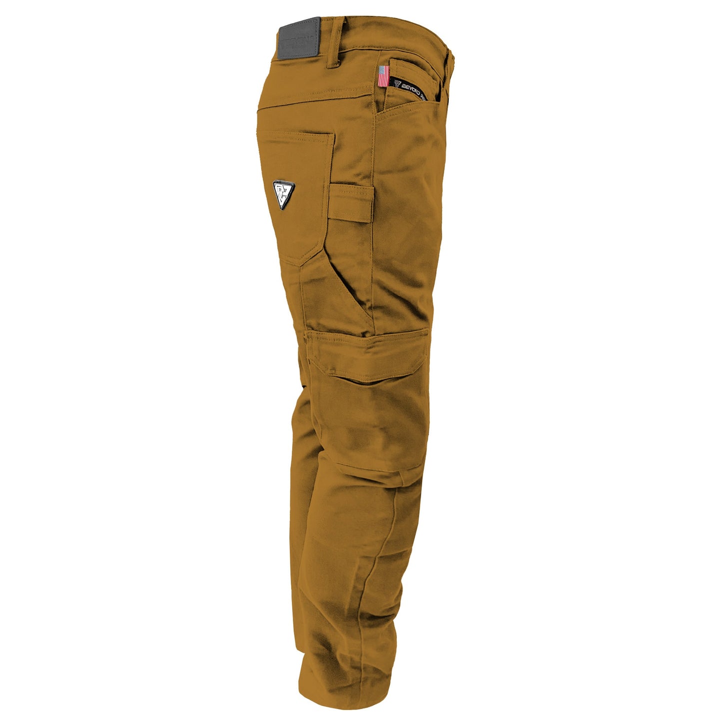 Loose Fit Cargo Pants (Extra Wide) - Light Brown Solid