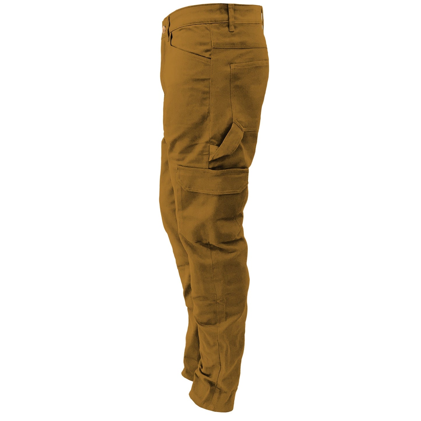 Straight Leg Cargo Pants - Light Brown Solid