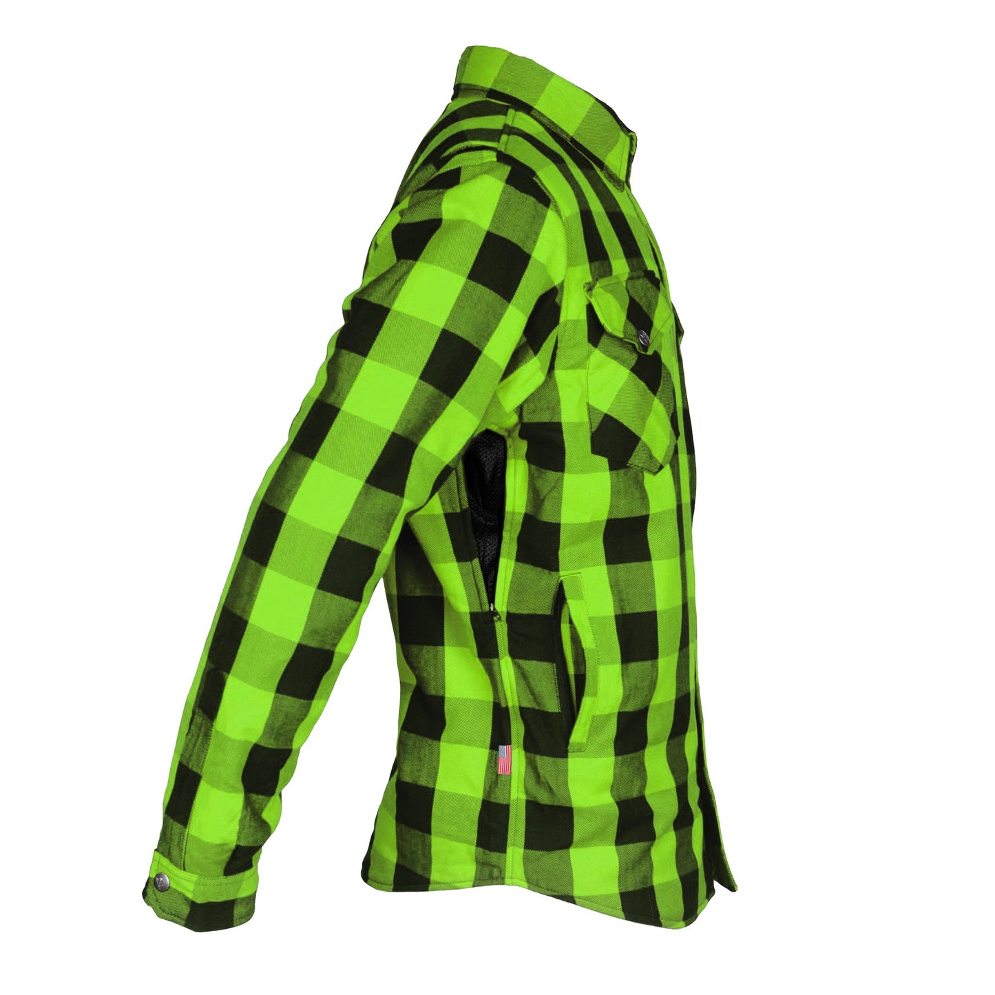 Protective Flannel Shirt - Green Checkered