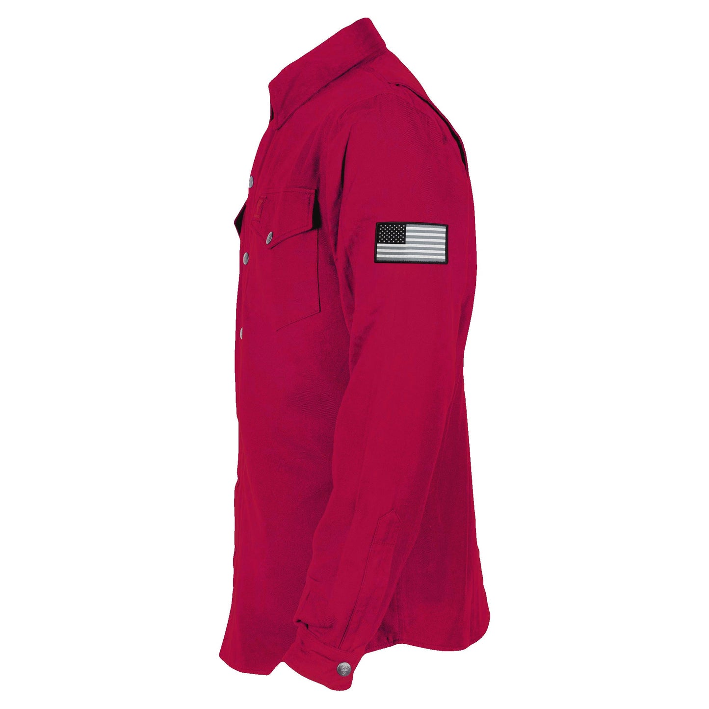 Protective Flannel Shirt - Red Maroon Solid