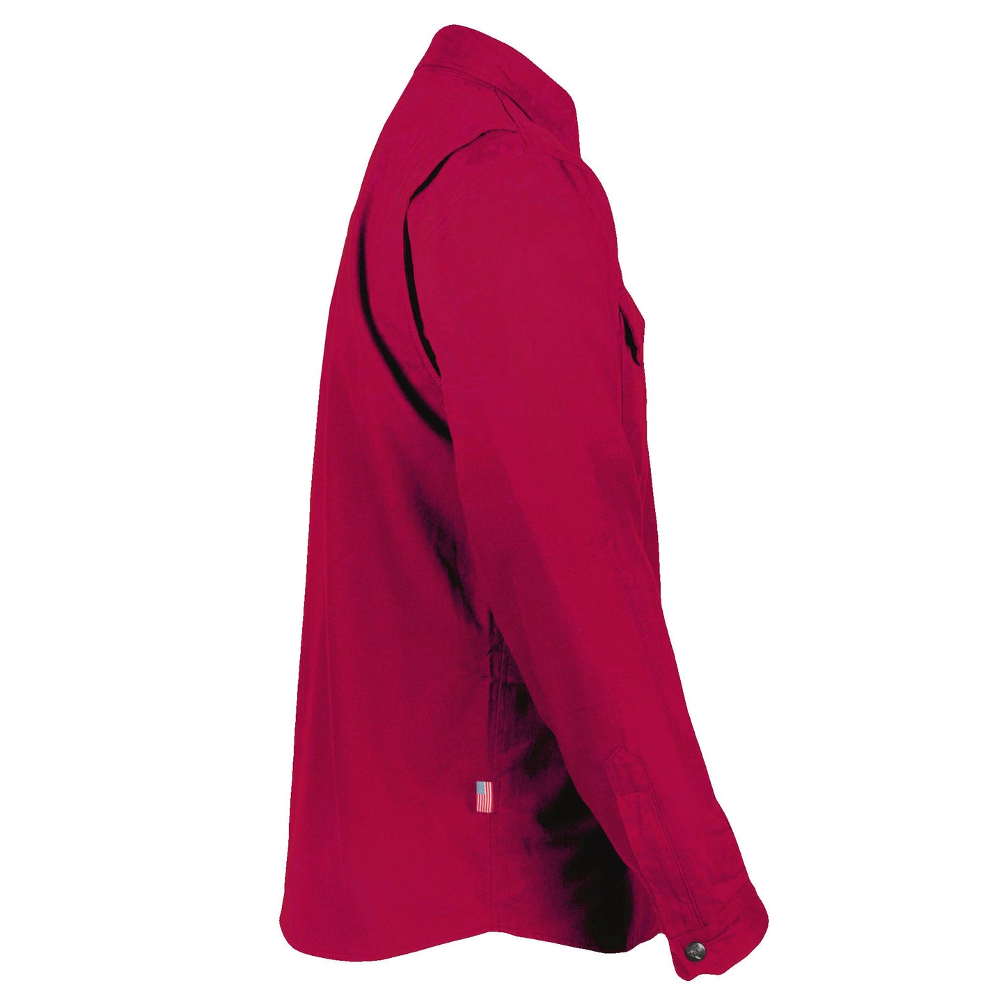 Protective Flannel Shirt - Red Maroon Solid