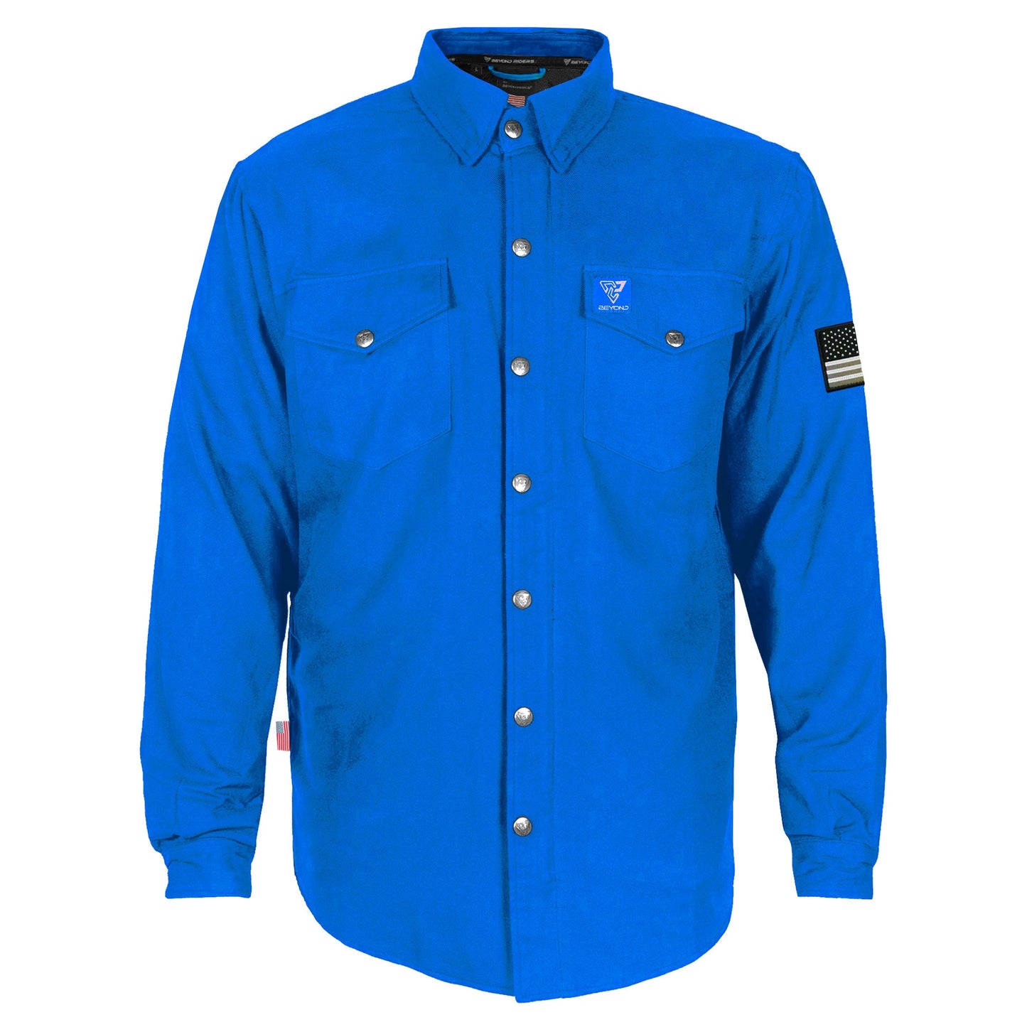 Protective Flannel Shirt - Blue Solid