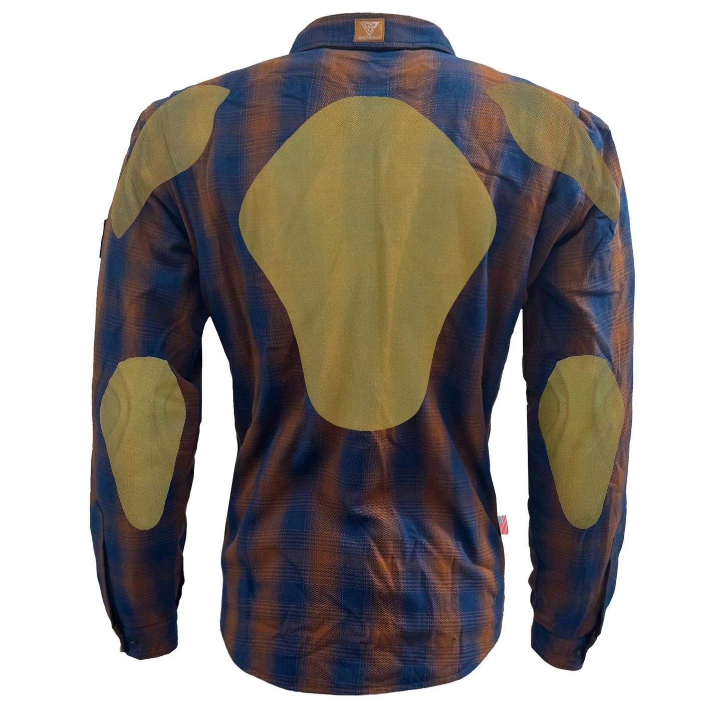 Protective Flannel Shirt For Men - Brown & Blue Plaid