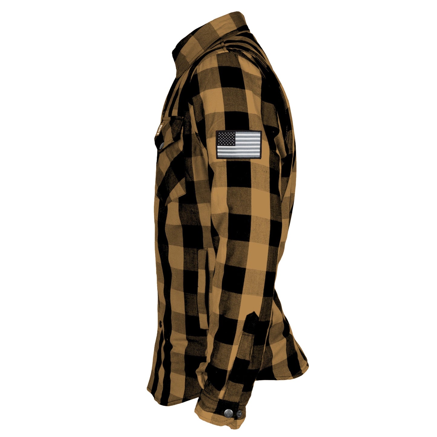 Protective Flannel Shirt - Camel Checkered