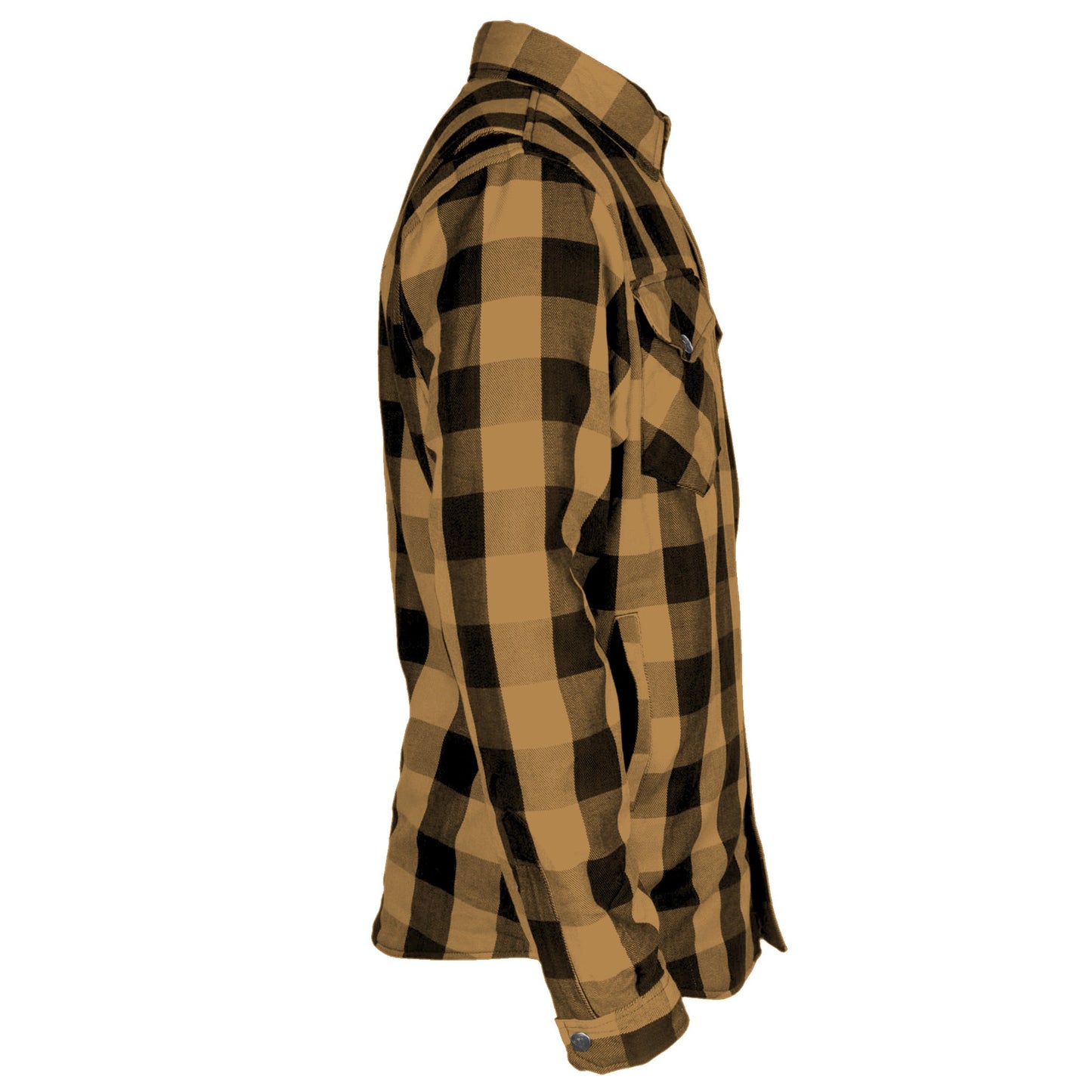 Protective Flannel Shirt - Camel Checkered