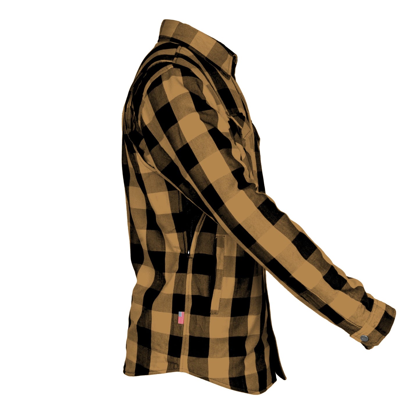 Protective Flannel Shirt - Camel Checkered