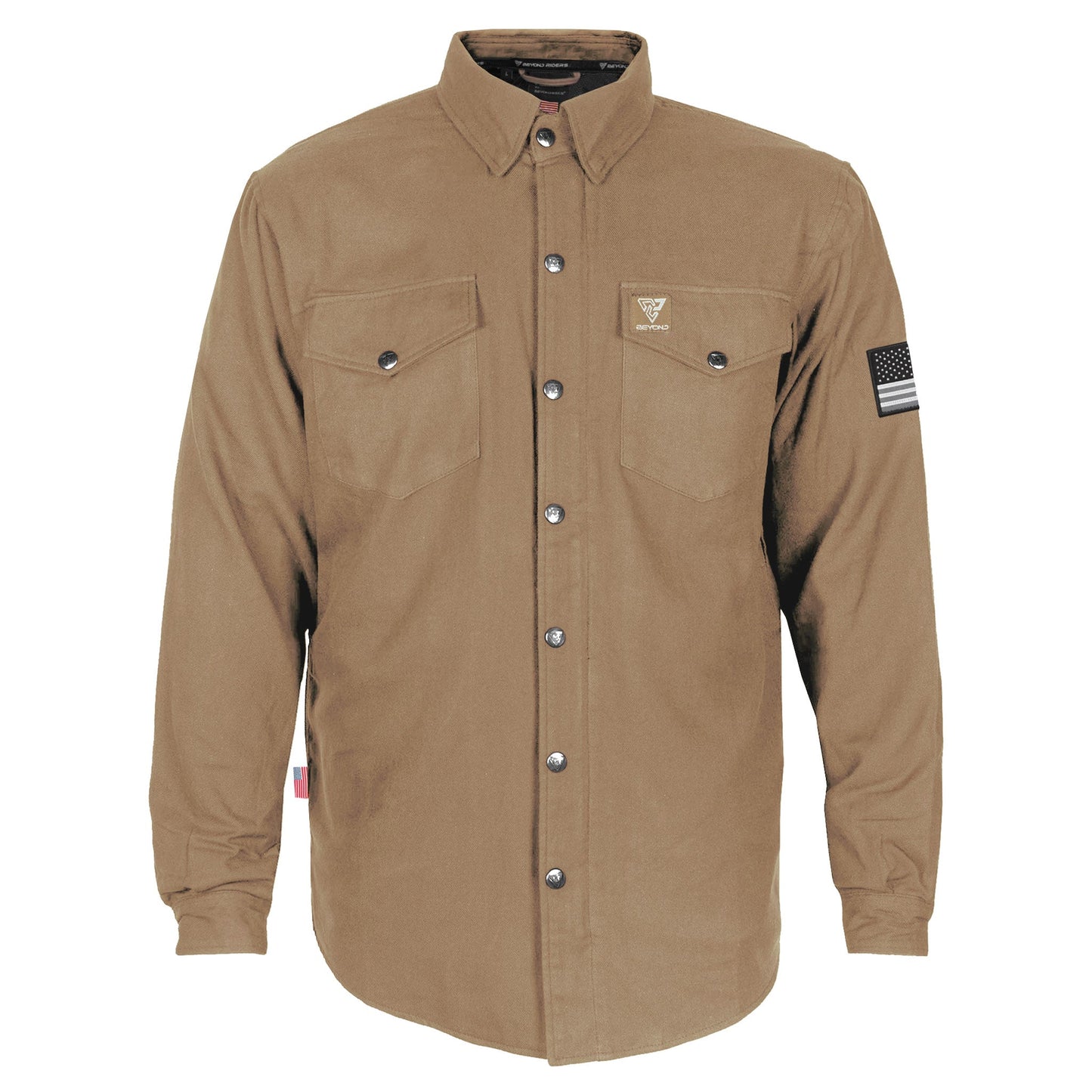 Protective Flannel Shirt - Camel Solid