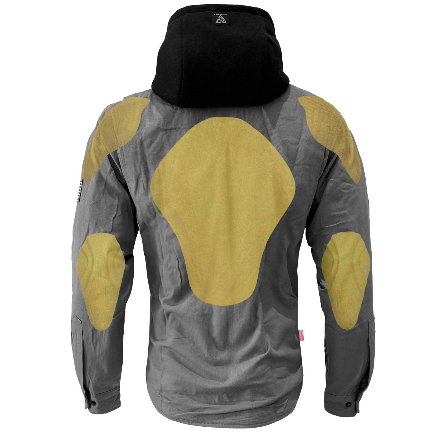 Protective Flannel Hoodie For Men - Grey Solid