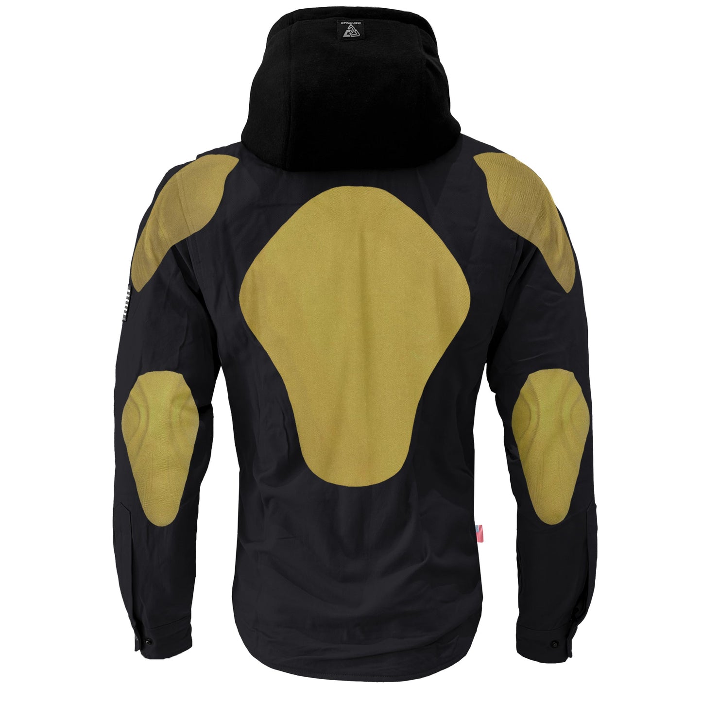 Protective Flannel Hoodie For Men - Black Solid