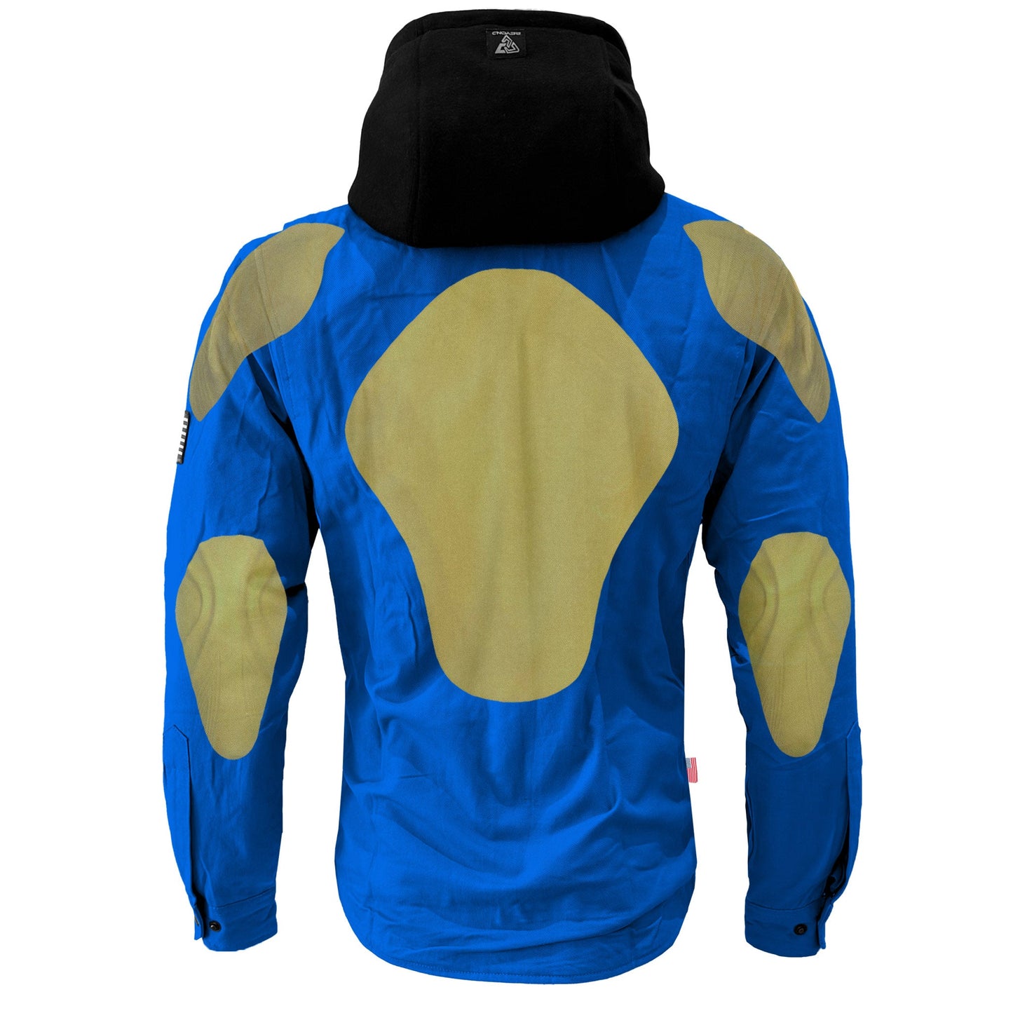 Protective Flannel Hoodie For Men - Blue Solid