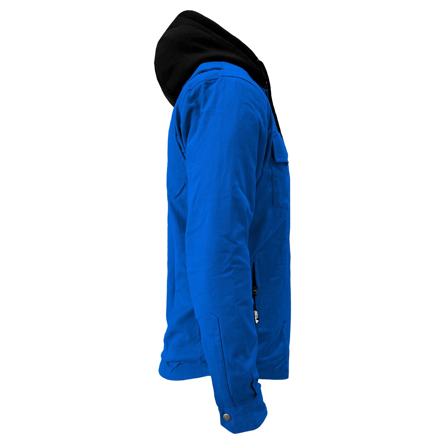 Protective Flannel Hoodie For Men - Blue Solid